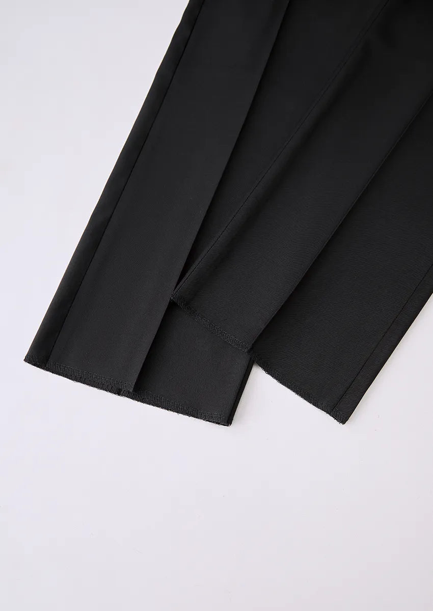 Men’s 3-Piece Black Tuxedo with Gold Embroidery and Barge Collar