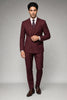 Claret Crownline burgundy double-breasted 2-piece suit for a vineyard wedding
