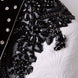 The Onyx Wing - White & Black Beaded Contrast Tuxedo Set