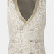 Champagne gold shimmering jacquard fabric texture detail - Nevo Suits