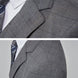 Men’s Gray Windowpane Plaid Slim Fit 3-Piece Suit