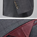 Men’s Gray Windowpane Plaid Slim Fit 3-Piece Suit