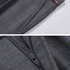 Men’s Gray Windowpane Plaid Slim Fit 3-Piece Suit