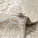 Single button closure detail on champagne gold shimmering jacquard tuxedo - Nevo Suits