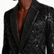The Obsidian Galaxy - Black Sequin Velvet Dinner Jacket