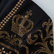 Diadem Pharaoh black dinner jacket with gold crown and scrolling crystal detailing - product view 19