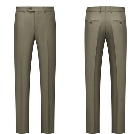 Men's Peak Lapel 3-piece Barge Collar Green  Suit