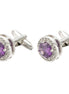 Men's Amethyst Crystal Purple Cufflinks