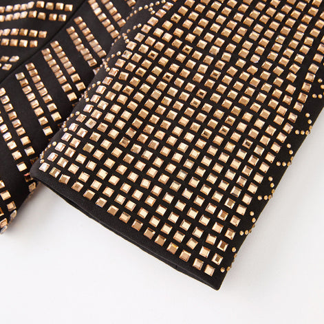 Gilded Pharaoh - Obsidian Gold Imperial Crystal Dinner Jacket - Nevo Suits