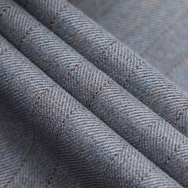 Sterling Pinstripe - Light Grey Textured 3-Piece Suit - Nevo Suits