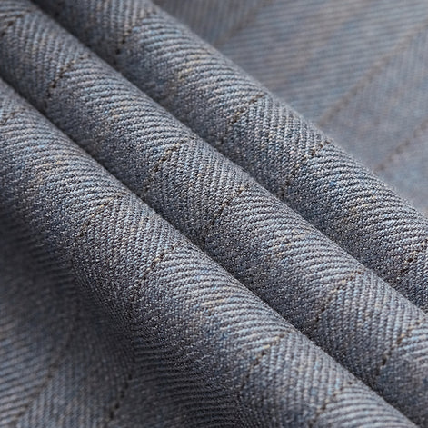 Sterling Pinstripe - Light Grey Textured 3-Piece Suit - Nevo Suits