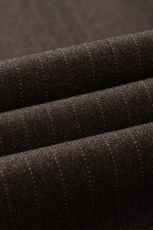 Detail view - Sentinel Espresso peak lapel and buttons - Nevo Suits