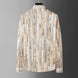 Saffron Note - Patterned Gold Mercerized Cotton Shirt