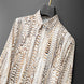 Saffron Note - Patterned Gold Mercerized Cotton Shirt
