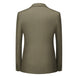 Solid Color Barge Collar Men's Three-piece Suit