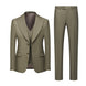Solid Color Barge Collar Men's Three-piece Suit