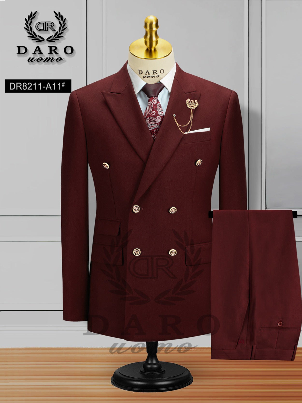 Double-breasted Suit Men