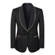  Floral Jacquard Black Tuxedo - 2