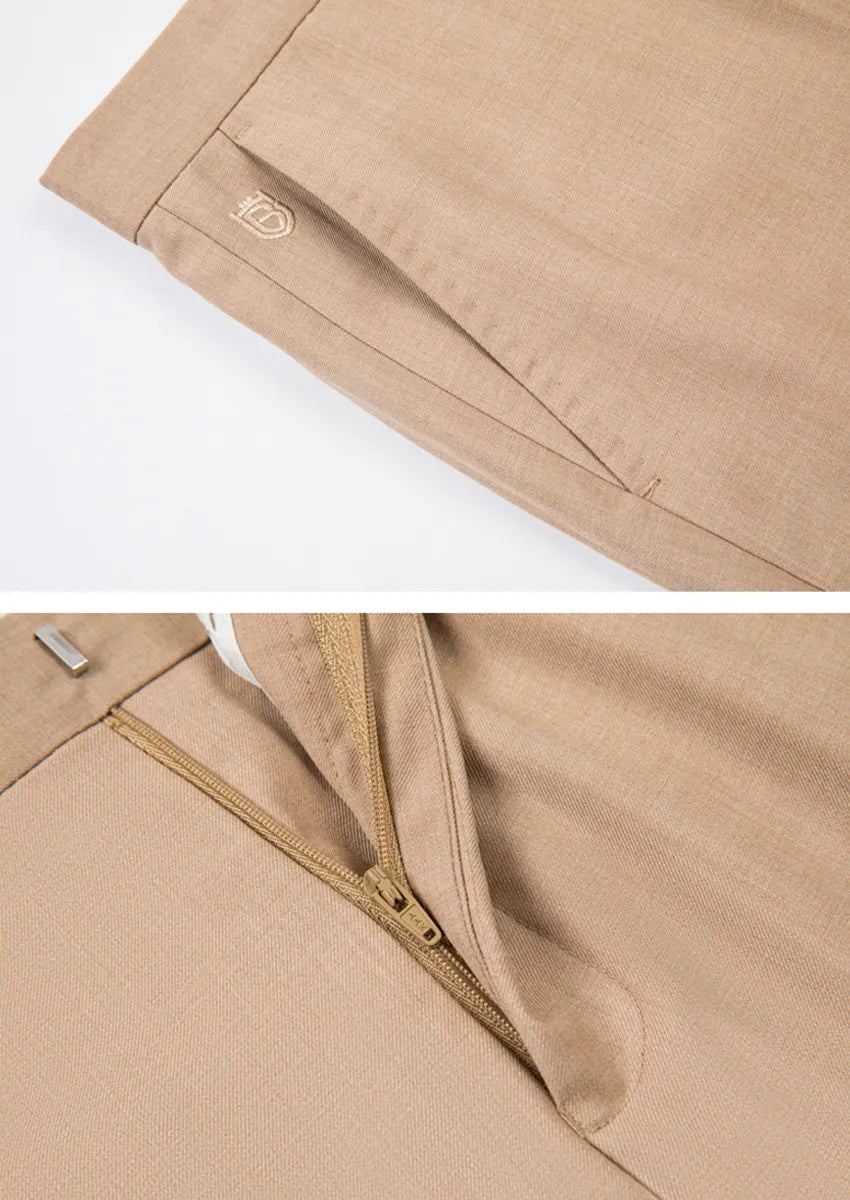 Champagne Gold Floral Jacquard Shawl Tuxedo - studio view 8 - Nevo Suit