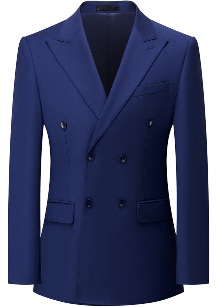 Men’s 2-Piece Navy Double Breasted Slim Fit Suit Set