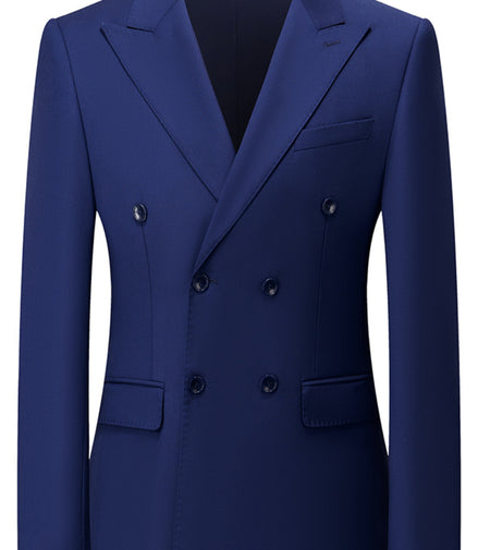 Men’s 2-Piece Navy Double Breasted Slim Fit Suit Set