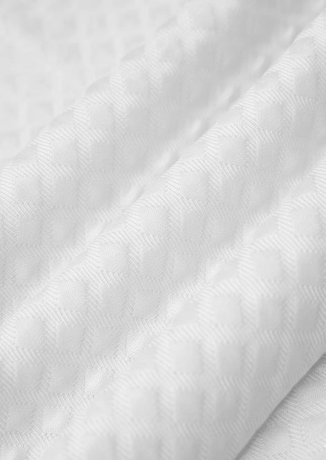 The Diamond Royale - White Jacquard & Velvet Contrast Tuxedo Set