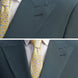 Men’s Green Double-Breasted 2-Piece Suit with Barge Collar