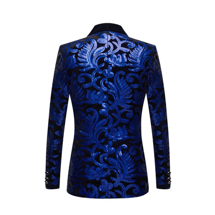 Blue Sequin Suit back