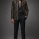 Diadem Pharaoh black dinner jacket with gold crown and scrolling crystal detailing - product view 01