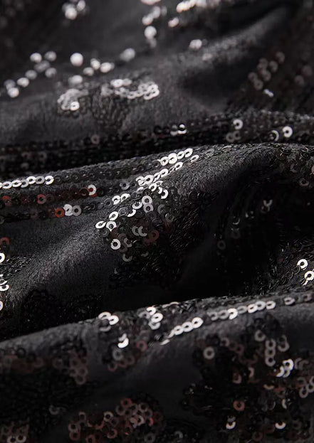 Men's Sequin Six-pointed Star Black Luxury Tuxedo