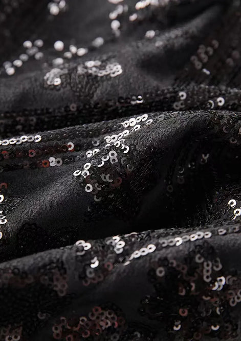 The Obsidian Galaxy - Black Sequin Velvet Dinner Jacket