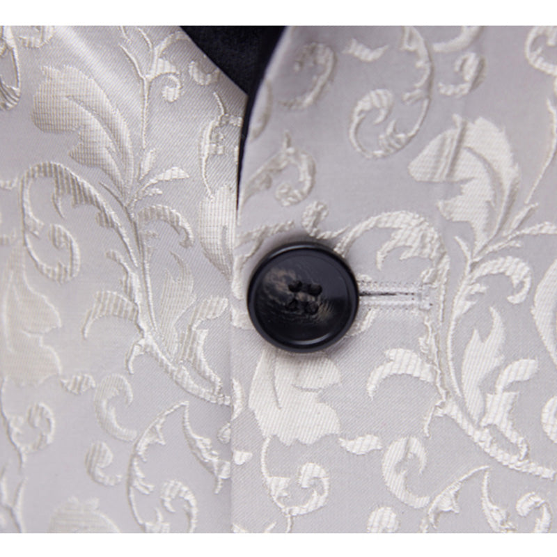 White Wedding Suit details