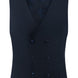 Navy double-breasted 6-button U-cut vest detail - Cobalt Starlight - Nevo Suits