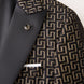 Obsidian Pantheon - Black & Gold Greek-Key Jacquard Peak Lapel 3-Piece Tuxedo - Nevo Suit™
