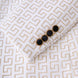 The Ivory Gatsby - Gold Geometric Jacquard Contrast Tuxedo Set