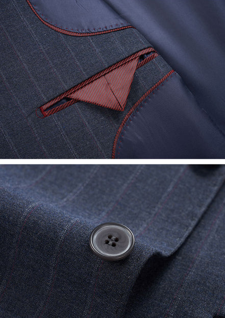 Men’s 3-Piece Slim Fit Business Casual Wedding Suit Set