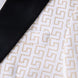The Ivory Gatsby - Gold Geometric Jacquard Contrast Tuxedo Set