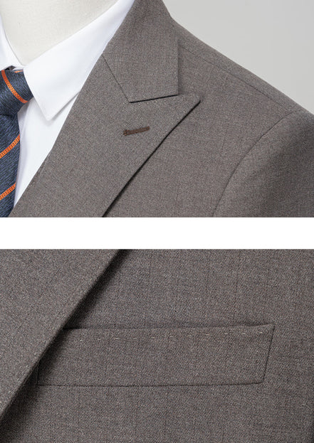Men’s Peak Lapel 3-Piece Suit with Two Button Closure
