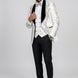 Diamond Empyrean - White Jacquard & Heavy Crystal 3-Piece Tuxedo