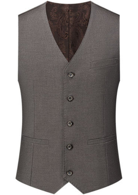 Men’s Peak Lapel 3-Piece Suit with Two Button Closure