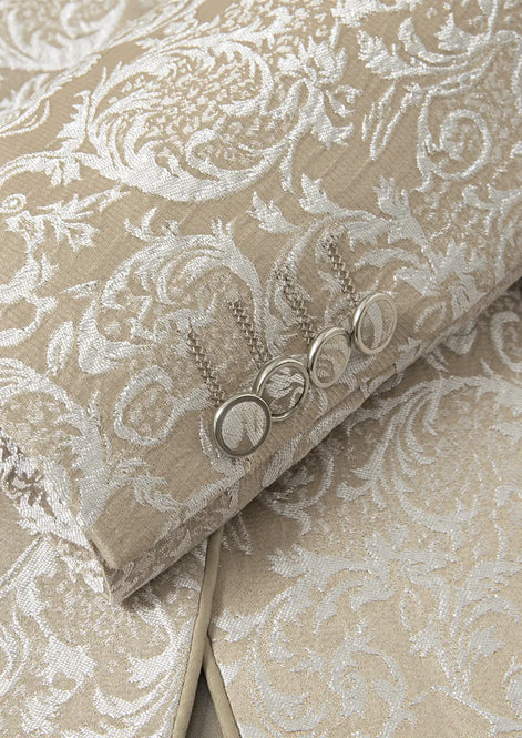 Matching champagne gold vest back view - Nevo Suits