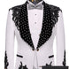Arctic Vanguard - White & Black Wing Beaded 3-Piece Tuxedo