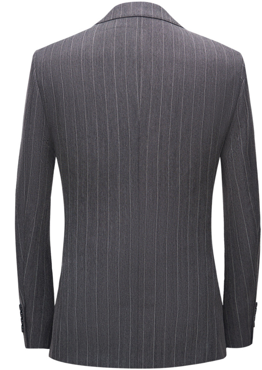 Men’s 3-Piece Slim Fit Plaid Suit Set for Business and Wedding