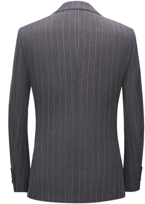 Men’s 3-Piece Slim Fit Plaid Suit Set for Business and Wedding