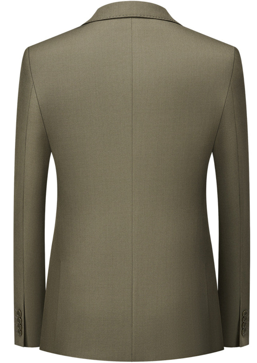 Men’s Classic Green 3-Piece Barge Collar Suit