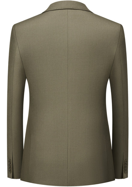 Men’s Classic Green 3-Piece Barge Collar Suit