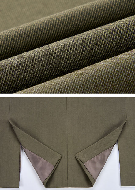 Men’s Classic Green 3-Piece Barge Collar Suit