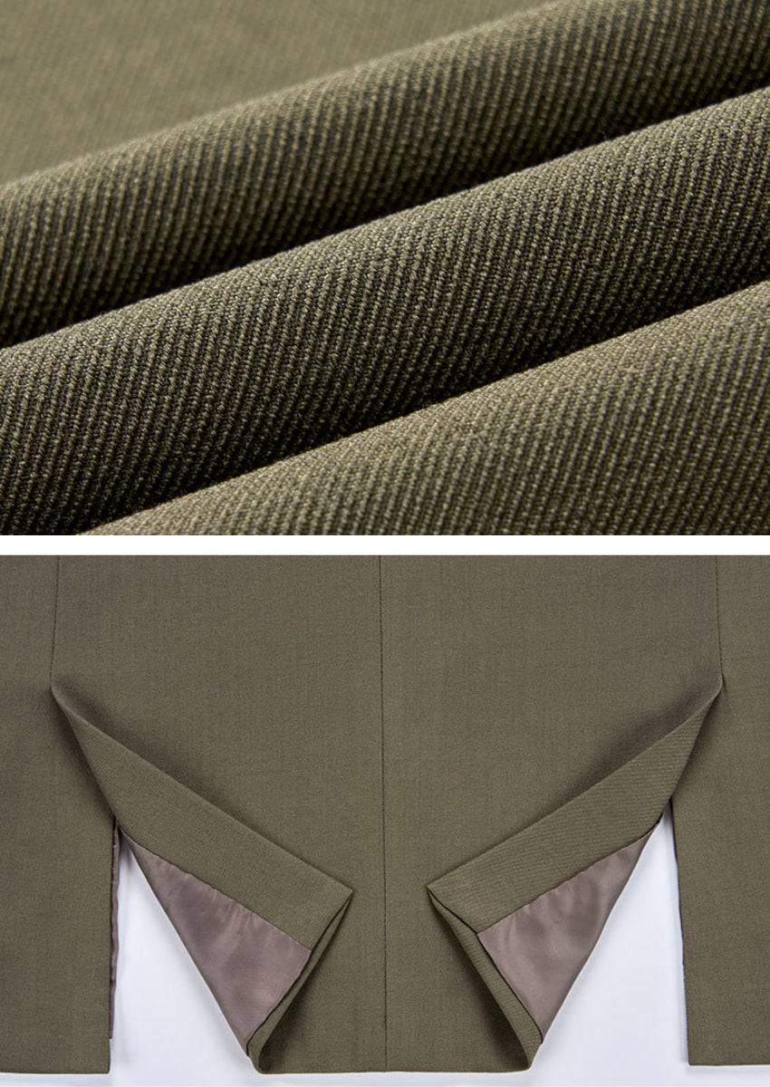Men’s Classic Green 3-Piece Barge Collar Suit