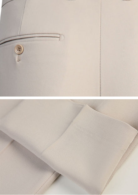 Men’s Classic White 3-Piece Barge Collar Suit