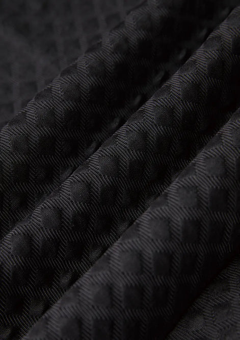 The Onyx Royale - Black 3D Jacquard & Velvet Contrast Tuxedo Set